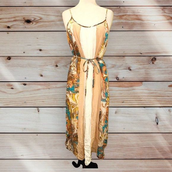 Anthropologie Dresses & Skirts - D5 Anthropologie Ella Moss Boho Neutrel Dress Maxi Size Medium Women's